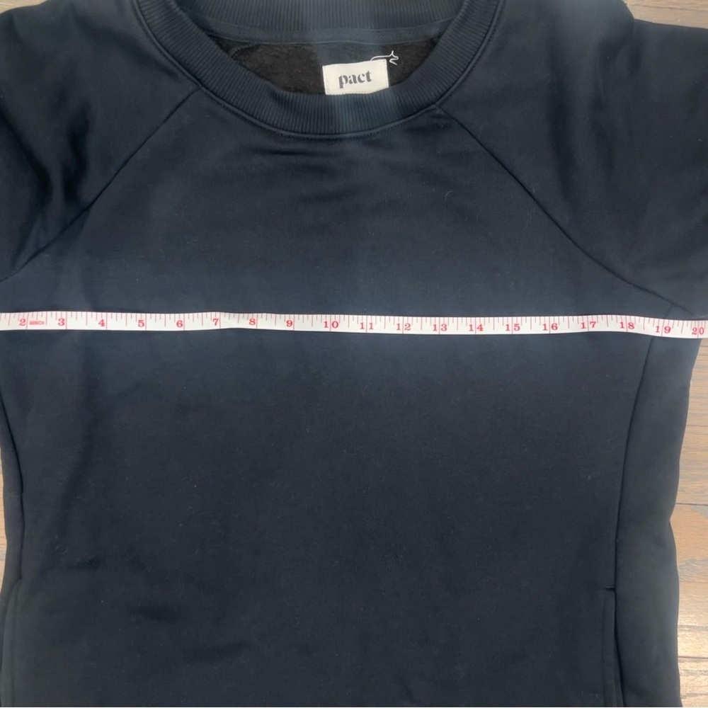Pact Dress Black Crewneck Long Sleeve Cotton Sweatshirt Medium Sustainable - Picture 3 of 8